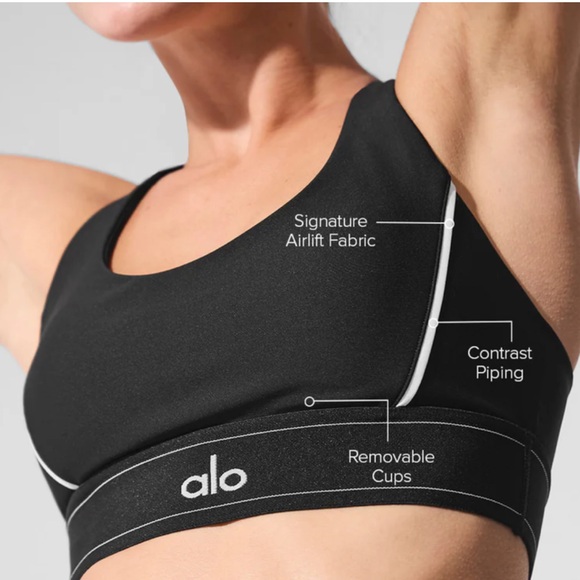 ALO Yoga Airlift Suit Up Bra Black - Picture 3 of 7